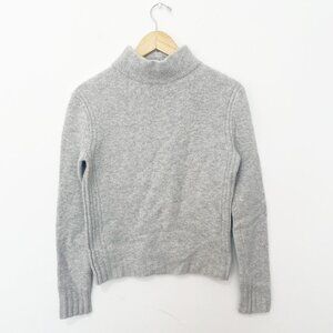 J. Crew Point Sur Gray Fuzzy Mockneck Sweater Size XS